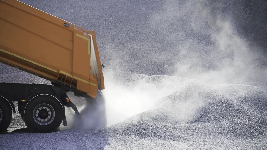 dump truck pours out pile of rubble stock footage 2026 03 17 23 39 15 utc